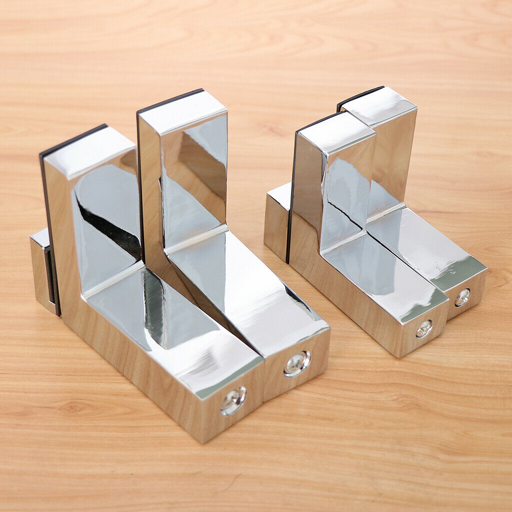2 pcs. Glass shelf brackets for wall mounting glass clip clamp L