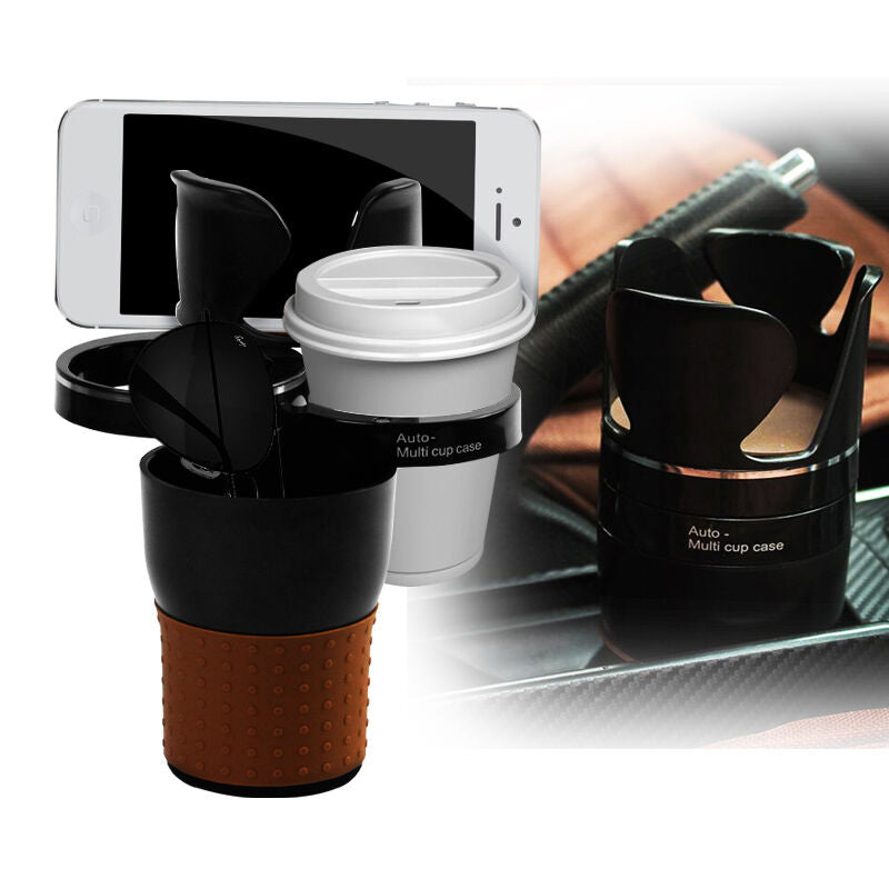 5in1 Hider Multi Cup Phone Glasses Pen Holder Bottle Console Storage Organizer