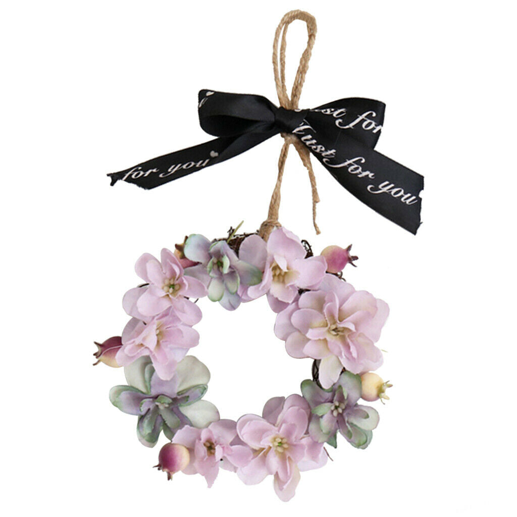 10cm Artificial Wreath Hydrangea Flower Garland Door Hanging Wedding Decor