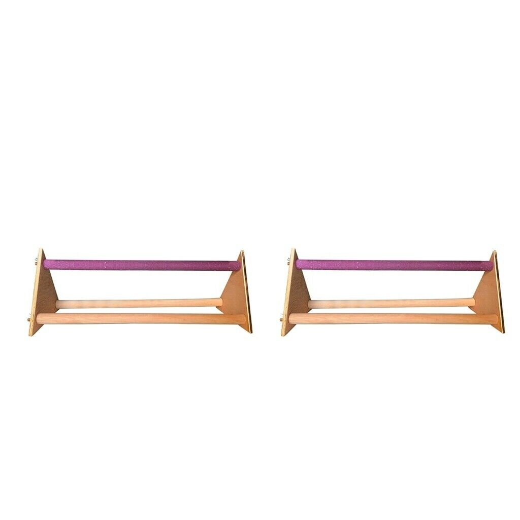 2Pieces Wooden Chicken Perch for Chicken Rooster Large Birds Macaws Parakeet