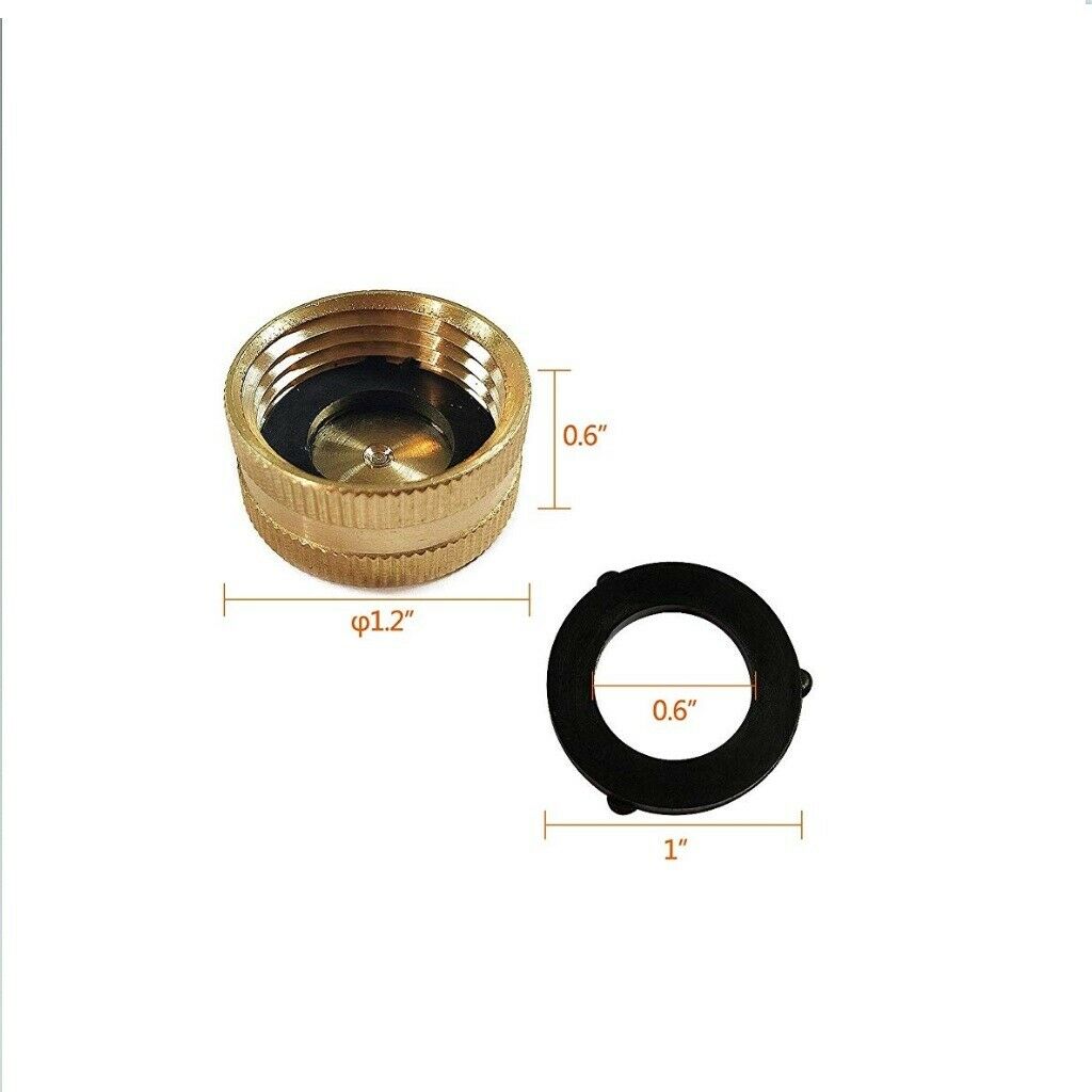 8-Packs Brass Female Garden Hose End   with Washers