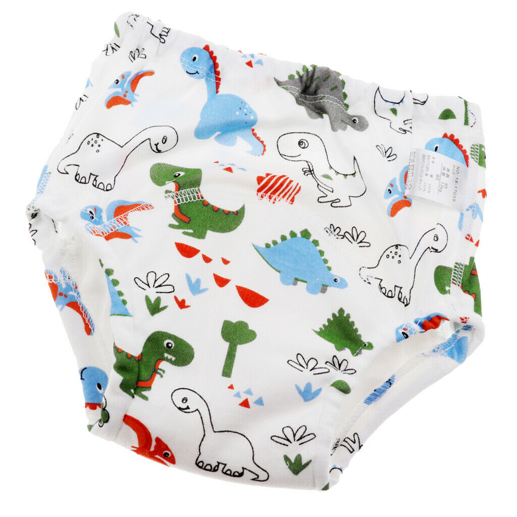 Baby Training Pants Learning Pants Washable Diapers Dinosaurs, M (90cm)