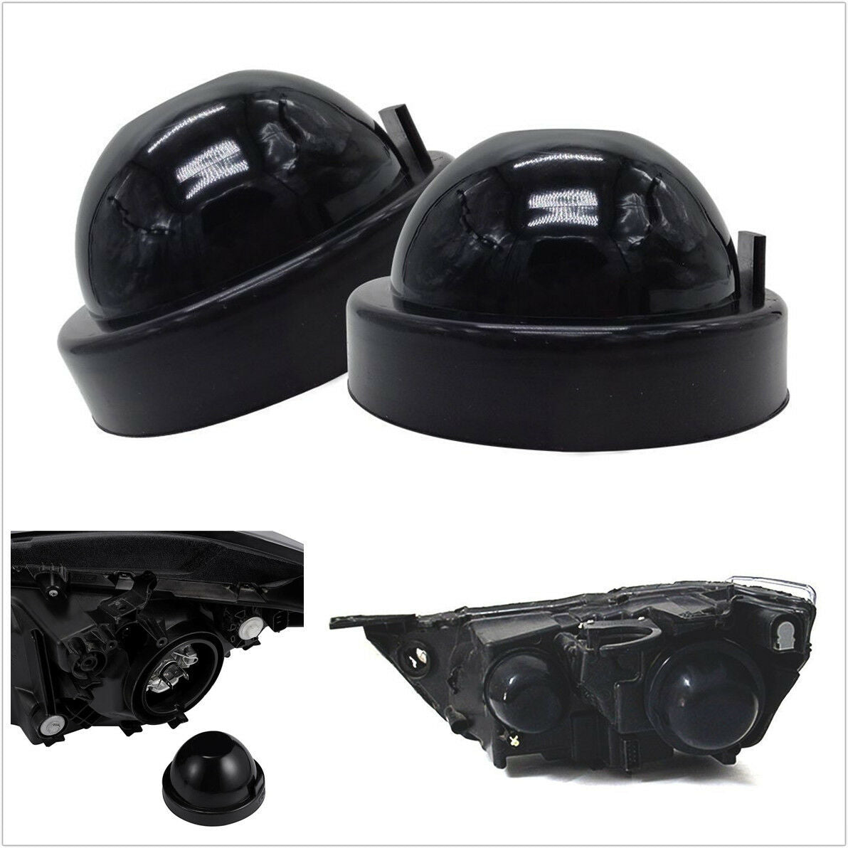 2x Car SUV HID LED Aftermarket Headlight Dust Cover 85mm Rubber Housing Seal Cap