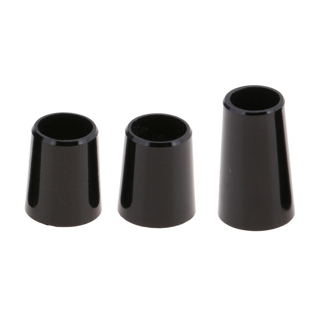 2X Replacement Golf Shaft Ferrules Adapter End Caps Black Accessories 0.370