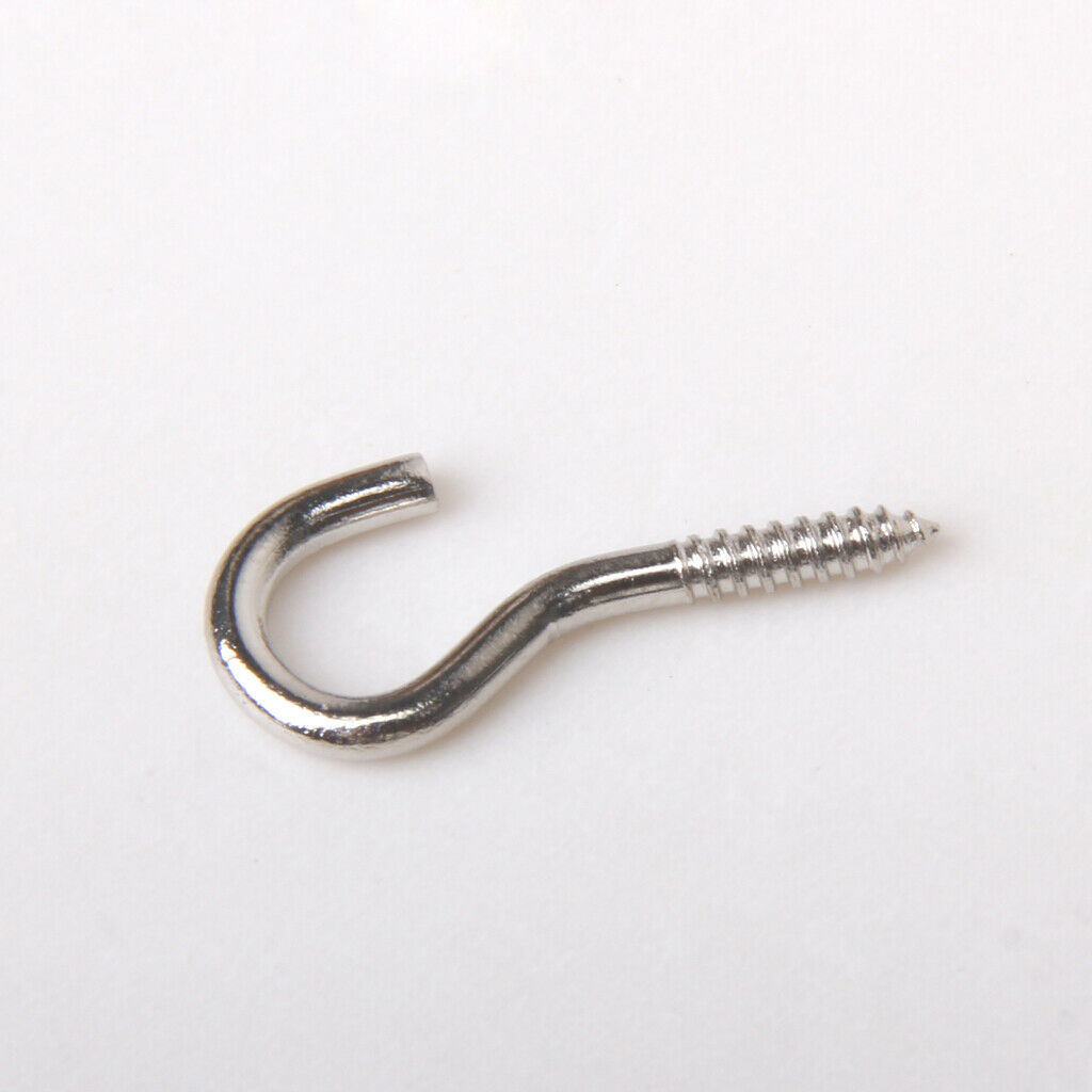 Set of 50 Screw Eye Hooks Eyelet Eyepin DIY Craft Hanging Metal Screws