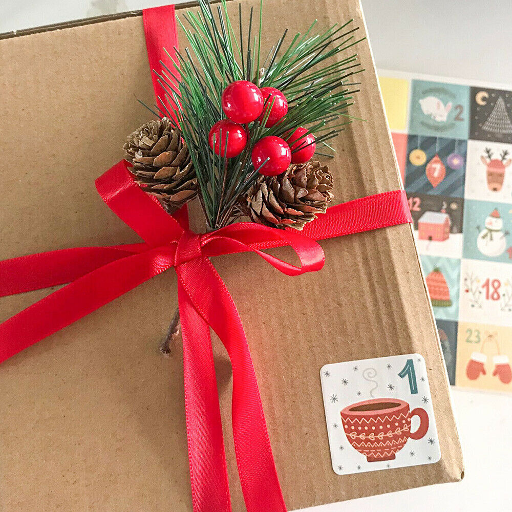 10X Christmas Artificial Flowers Pine Needles Branches Xmas Tree Wreath Ornament