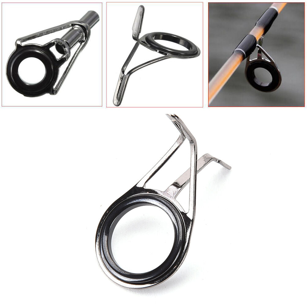 7X   Mixed Size Fishing Top Rings Rod Pole Repair Kit Line Guides Eyes Set BD