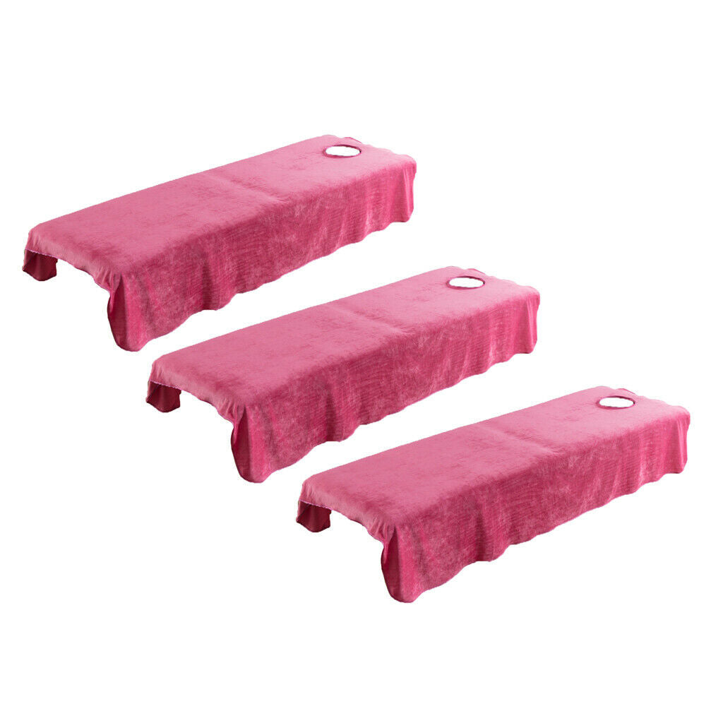 3x SPA Massage Table Bedding Sheets Beauty Salon Face Bed Cover 31x75inch