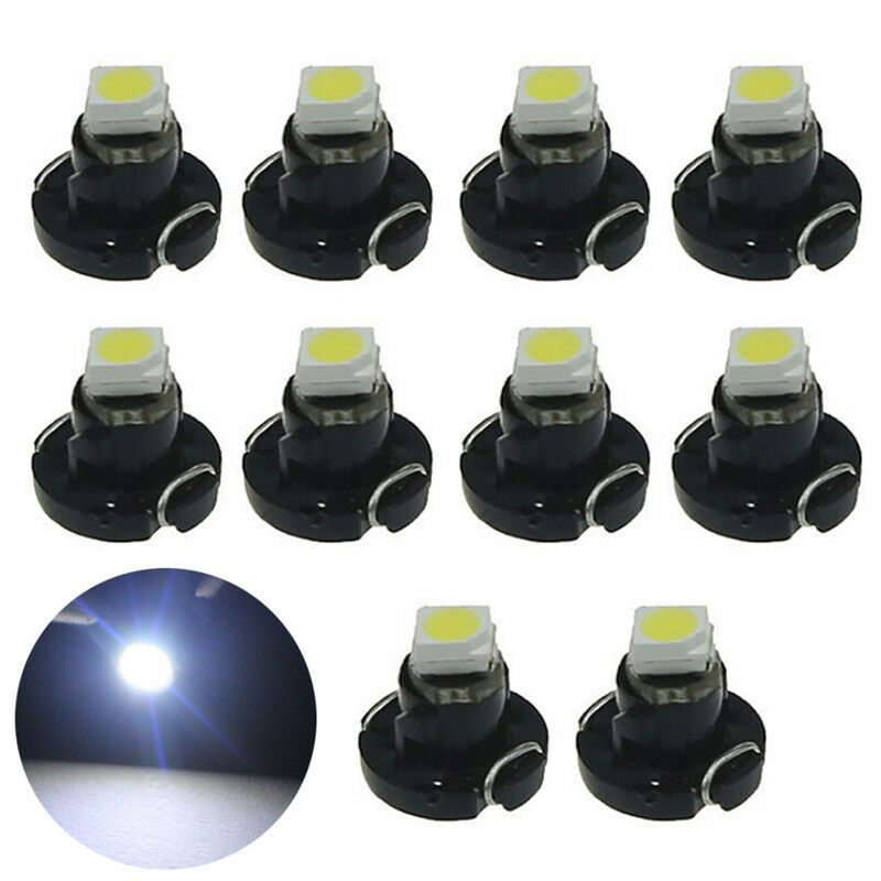10X T3 Wedge 1 SMD 1210 LED Car Bulbs HVAC Climate Control Lights Super WhiteBDA