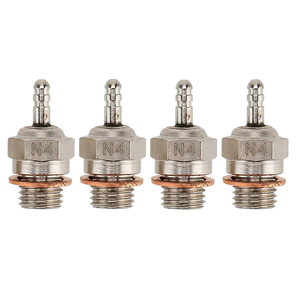 4 Piece 70117 N4 Glow Plug #4 Spark Universal for HSP RC Car Truck Accs