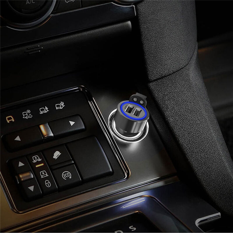 3in1 Multifunction LED Dual USB Auto Car Phone Charger Safety Hammer Belt Cutter