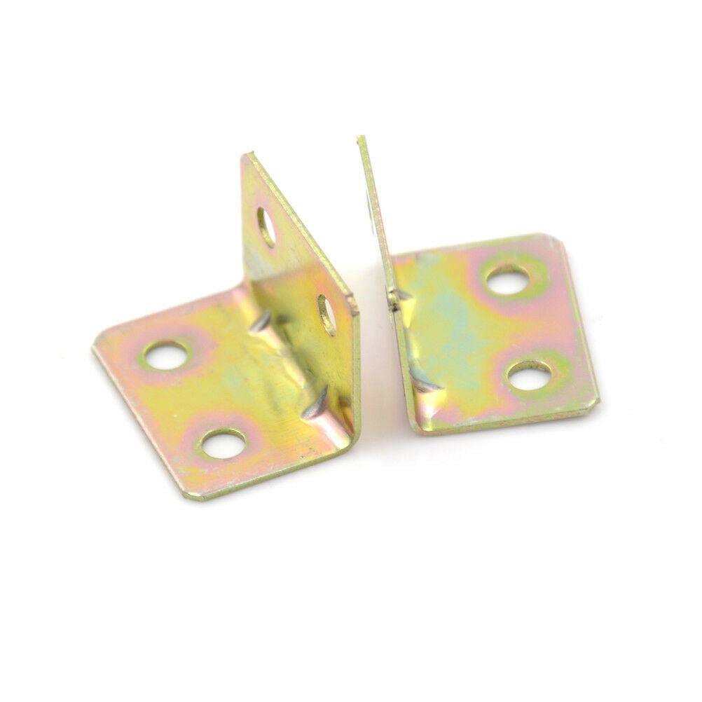 10 Pcs 25x25x16mm 90 Degree Metal Right Angle Bracket Shelf Support Popu xJSJCA