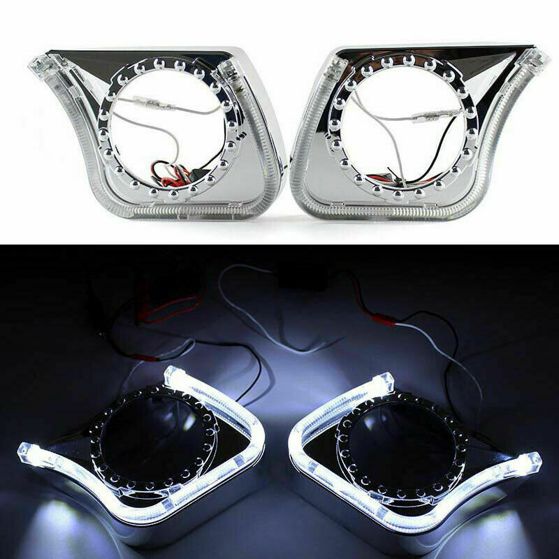 2PCS Angel Eyes DRL Daytime Integrate Light Cover For Car 3" Headlight Fog Light