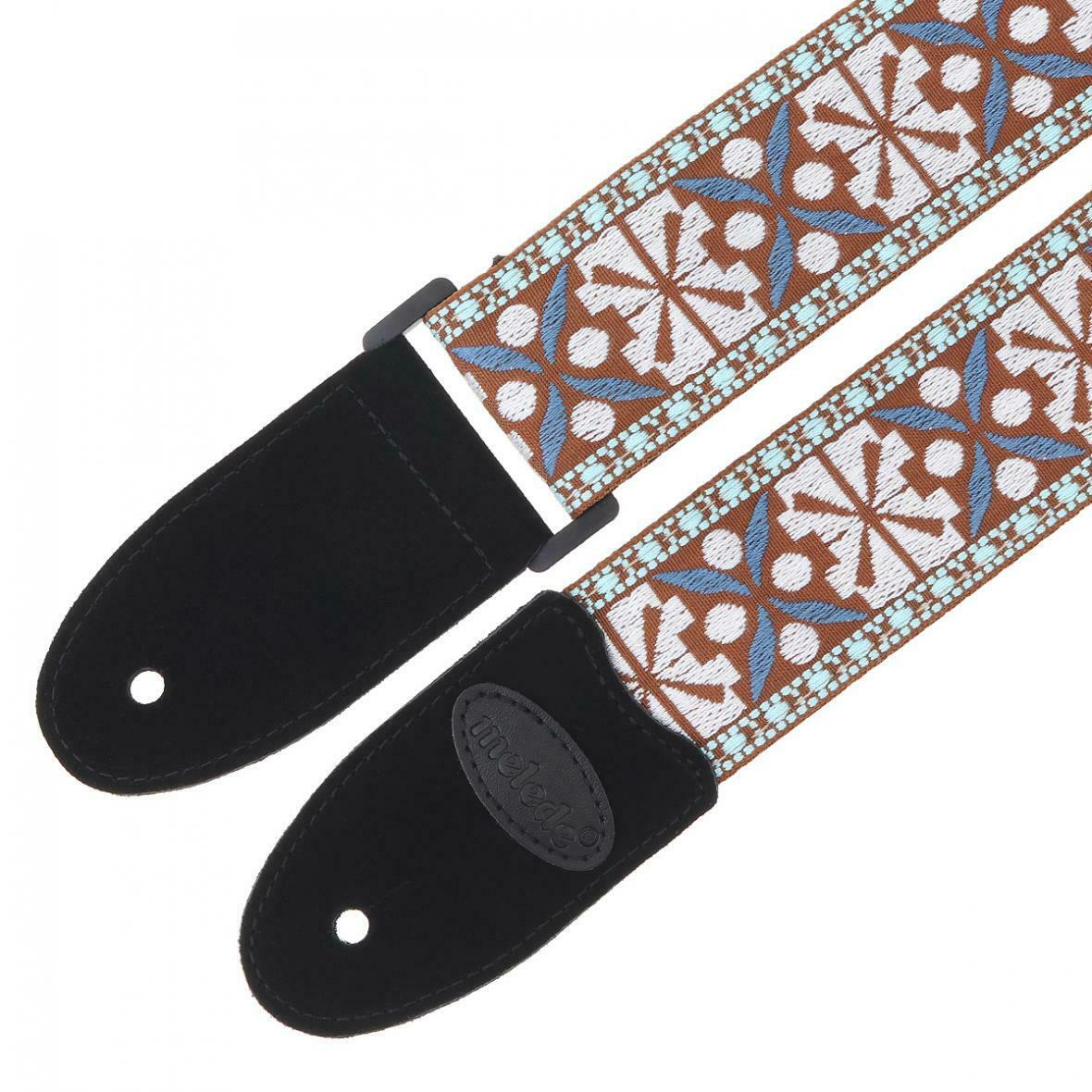 Fabric Pattern Guitar Strap Flowers Pattern for Acoustic Electric Guitar Bass