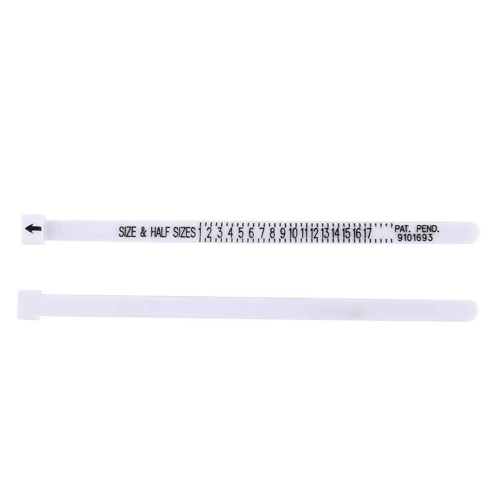 1x finger Sizer Measure Tool Gauge Plastic Size Finder Reuseable standard ruler