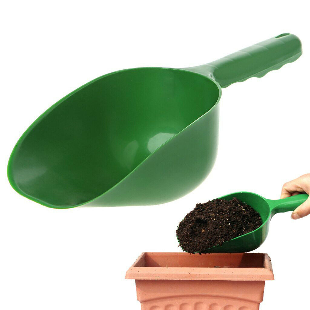 2 Pack Heavy Duty Plastic Garden Scoop Handy Tool for Soil Compost Grit