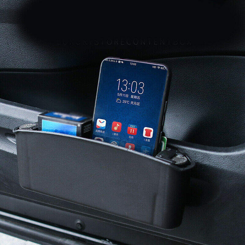 Car Door Pocket Front Door Side Coin Box Driver/Passenger Storage Tray Organizer
