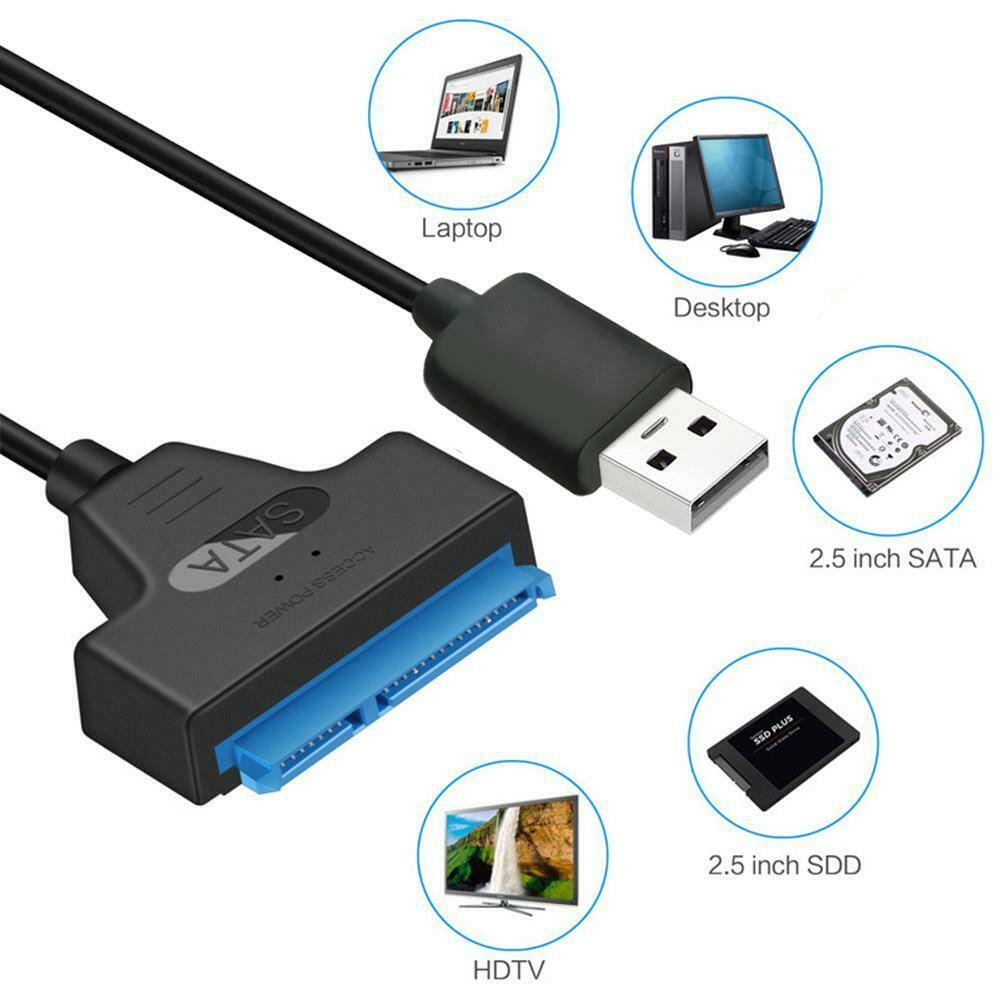 USB 3.0 To SATA 2.5" Laptop Hard Disk Drive SSD Adapter Converter 22 Pin 480Mbps