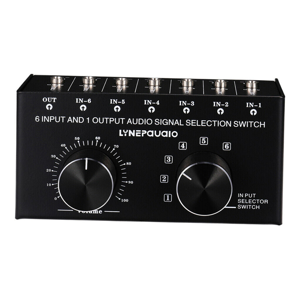 6 in 1 out volume control for selecting the audio signal switch