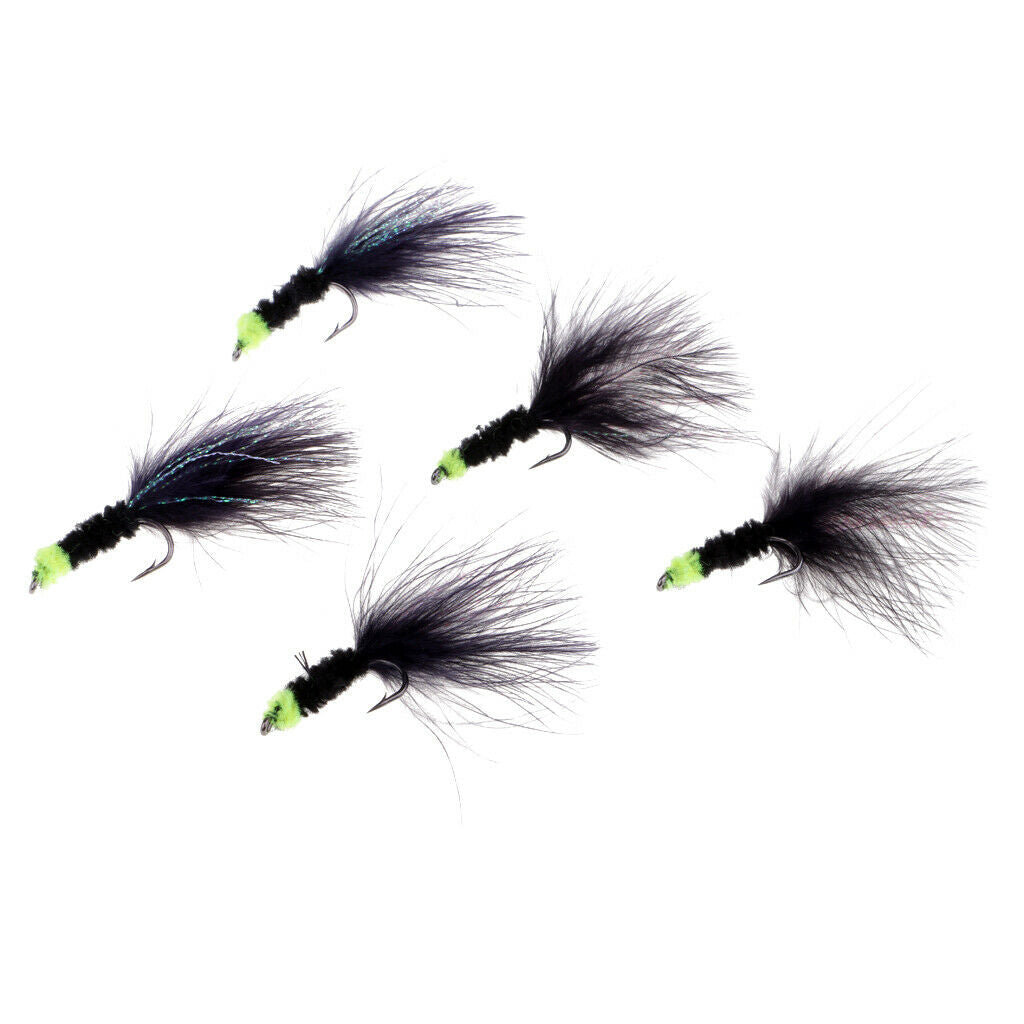 10pcs Dry Fly Fishing Lures Suck Eggs Lixivian Woolly Buggers Streamer