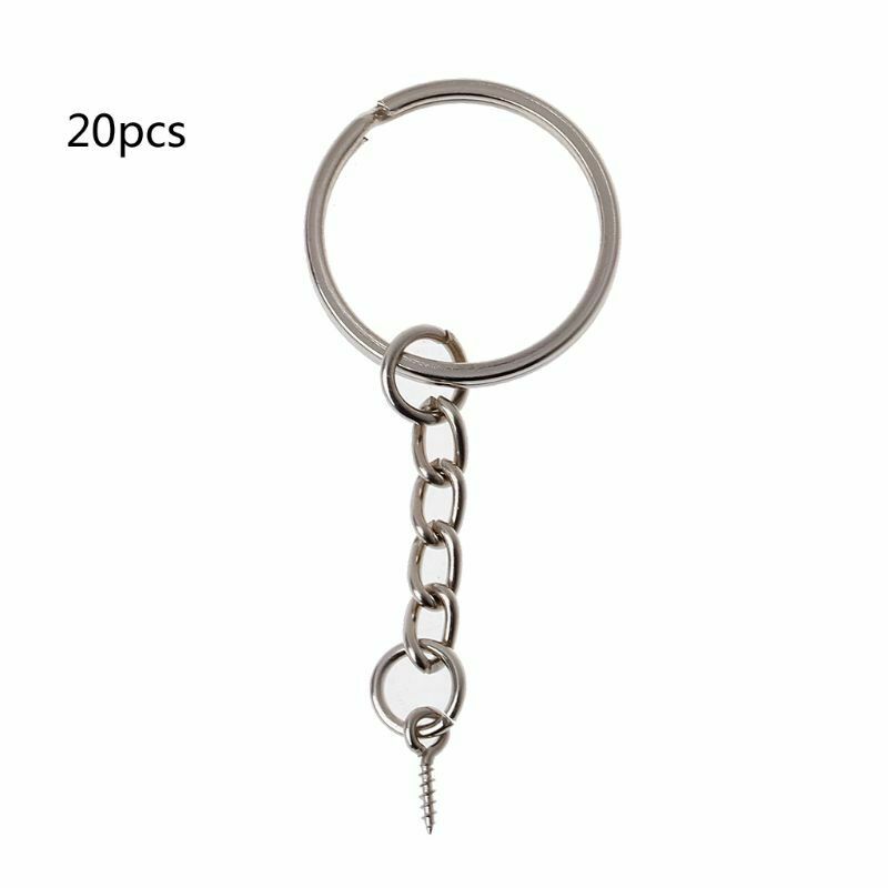 20Pcs Screw Eye Pin Key Chains With Jump Open Ring Chain Extender Jewelry Making