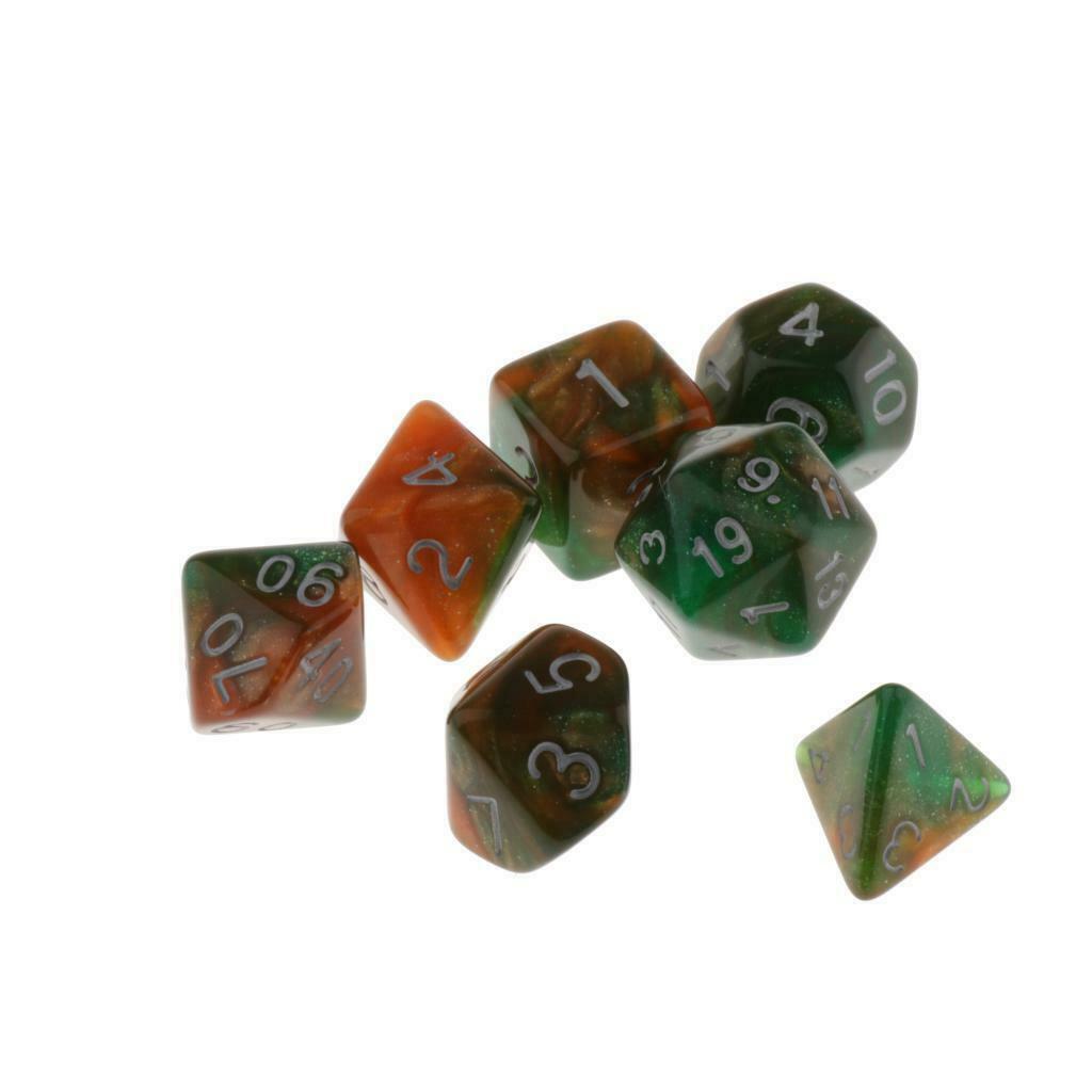 14 Pieces D4-D20 Polyhedral Dice Game for DND Party Game Casino Supplies
