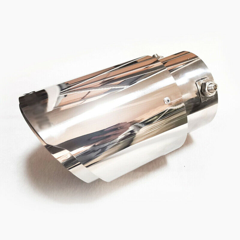 60mm Inlet Gloss Stainless Steel Car Exhaust Pipe Tail Muffler End Tip 89mm Out