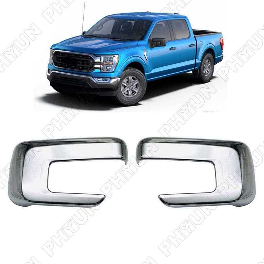 For 2021-22 Ford F150 F-150 Rear View Side Mirror Covers Trim Chrome Decorations