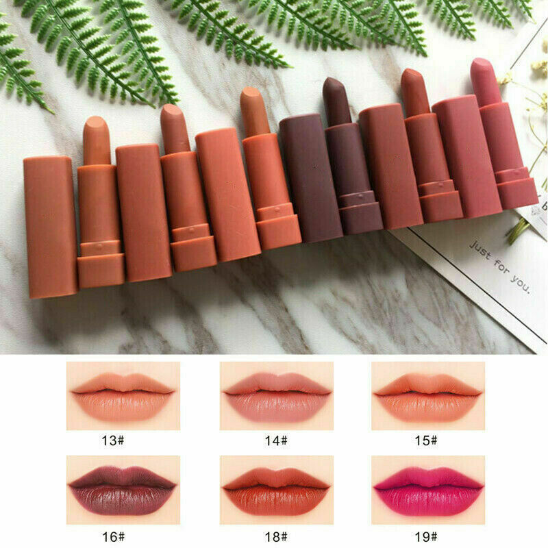 6Pcs/Box Long Lasting Lip Gloss Glazed Matte Beauty Liquid Make-up Lipstick Lips