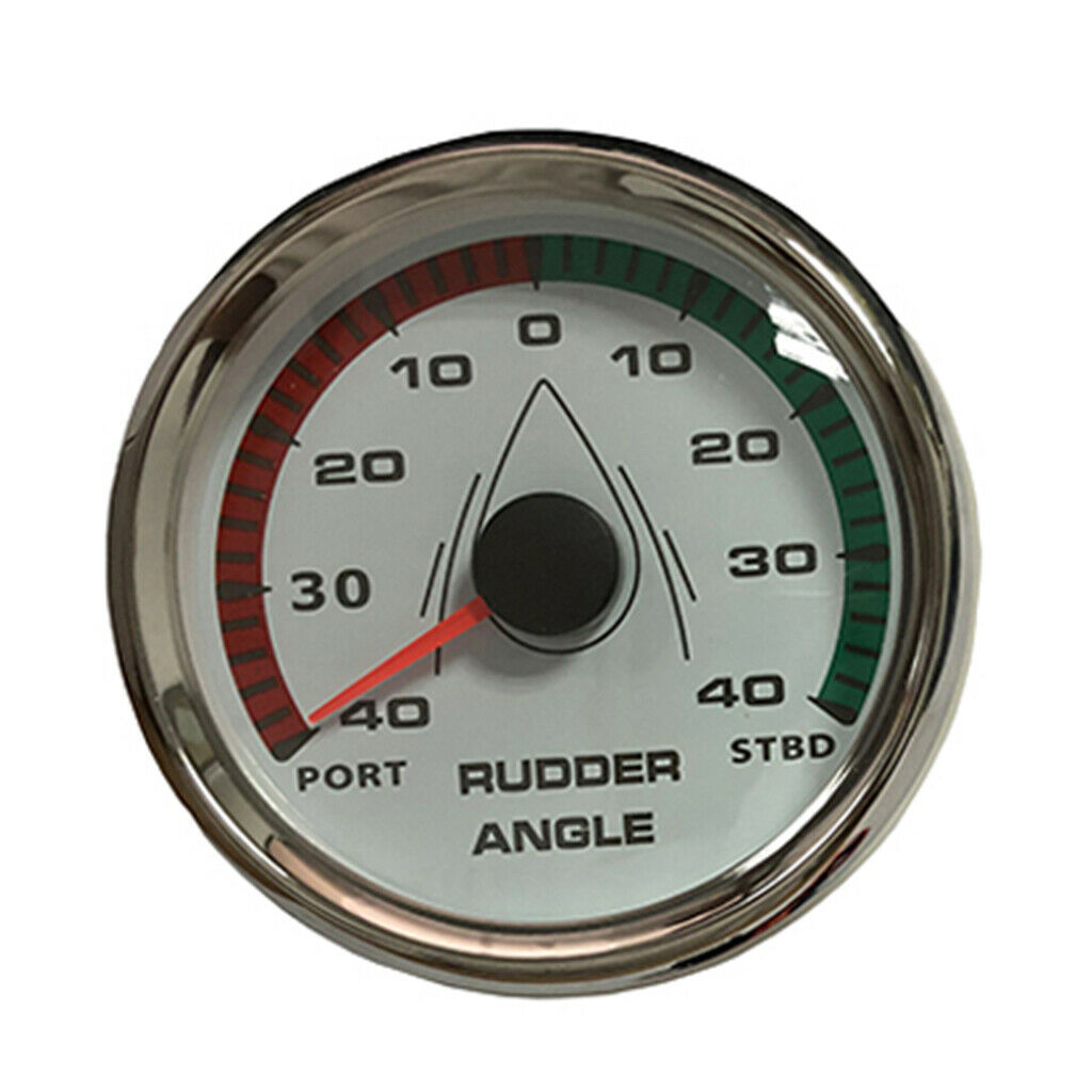 85mm Marine Boat Rudder Angle Gauge with Sensor 0-190Ω 9-32V White Dial