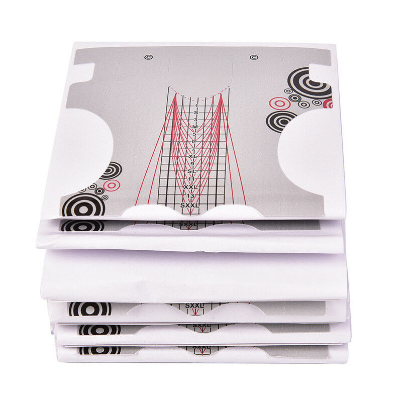 100X Nail Forms Acrylic UV Gel Tip Nails Extension Nail Art Tools Nail StickerDD