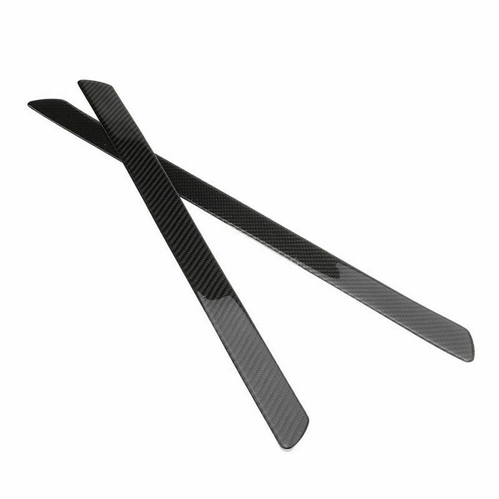 4X Car Door Sill Cover Black Carbon Fiber Plate Panel Step Protector
