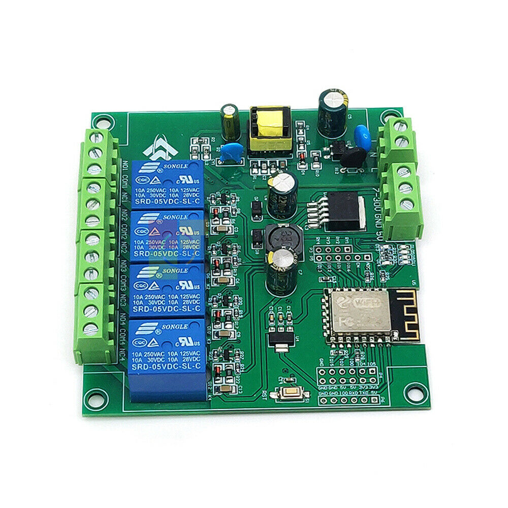 4 Channels Relay Module AC/DC ESP8266 WIFI ESP-12F Development Board