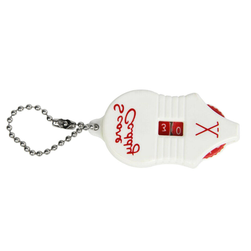 18 Holes Golf Score Counter Mouse Shape Stroke Counter Tag Keychain White