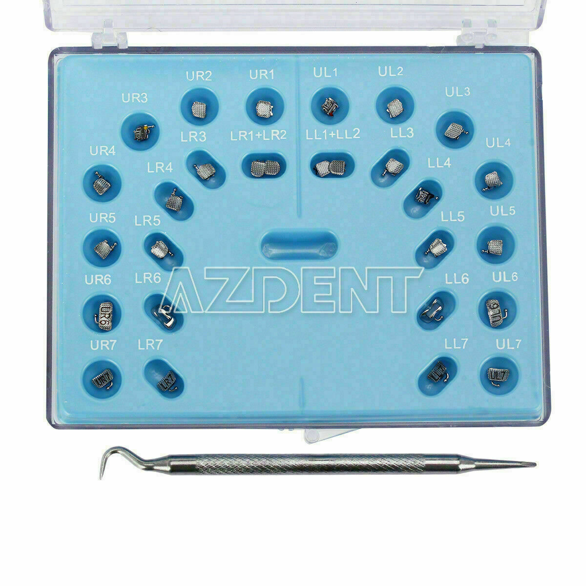 3 Boxes Dnetal Self-ligating Brackets With Buccal Tube Mini MBT.022 Hooks 3-4-5