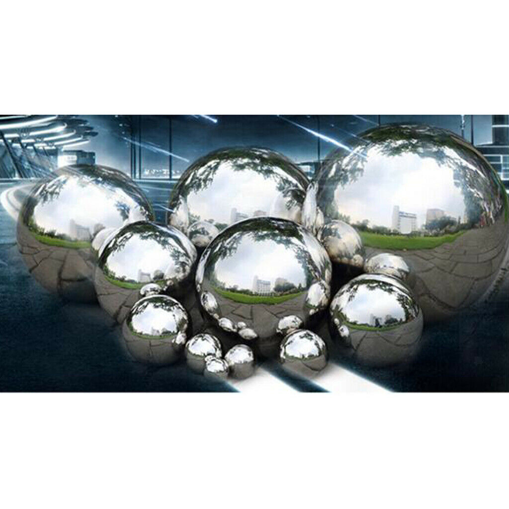 Stainless Steel Mirror Polished Sphere Hollow Round Ball Garden Ornament76mm