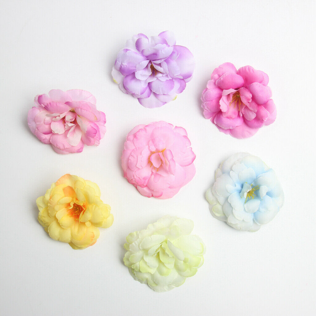 10 Pieces Artificial Flower Multicoloured Simulation Real Touch Camellia Flowers