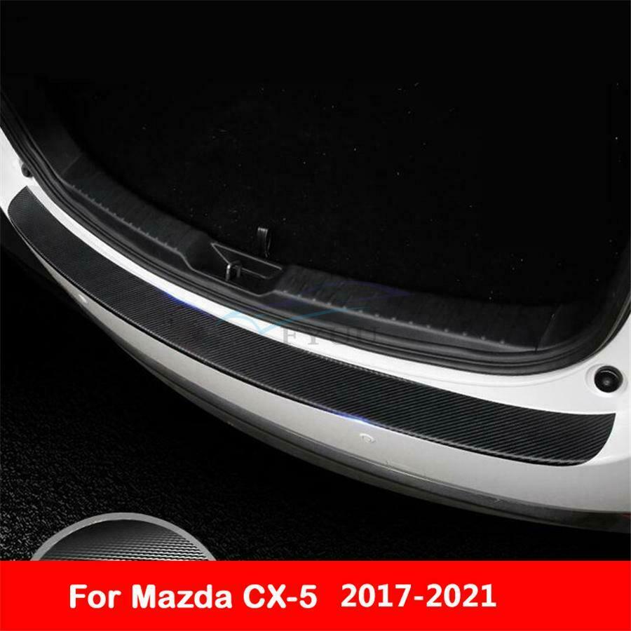 1× Car Rear Bumper Door Sill Protection Trim Strip For Mazda CX-5 CX 5 2017-2021