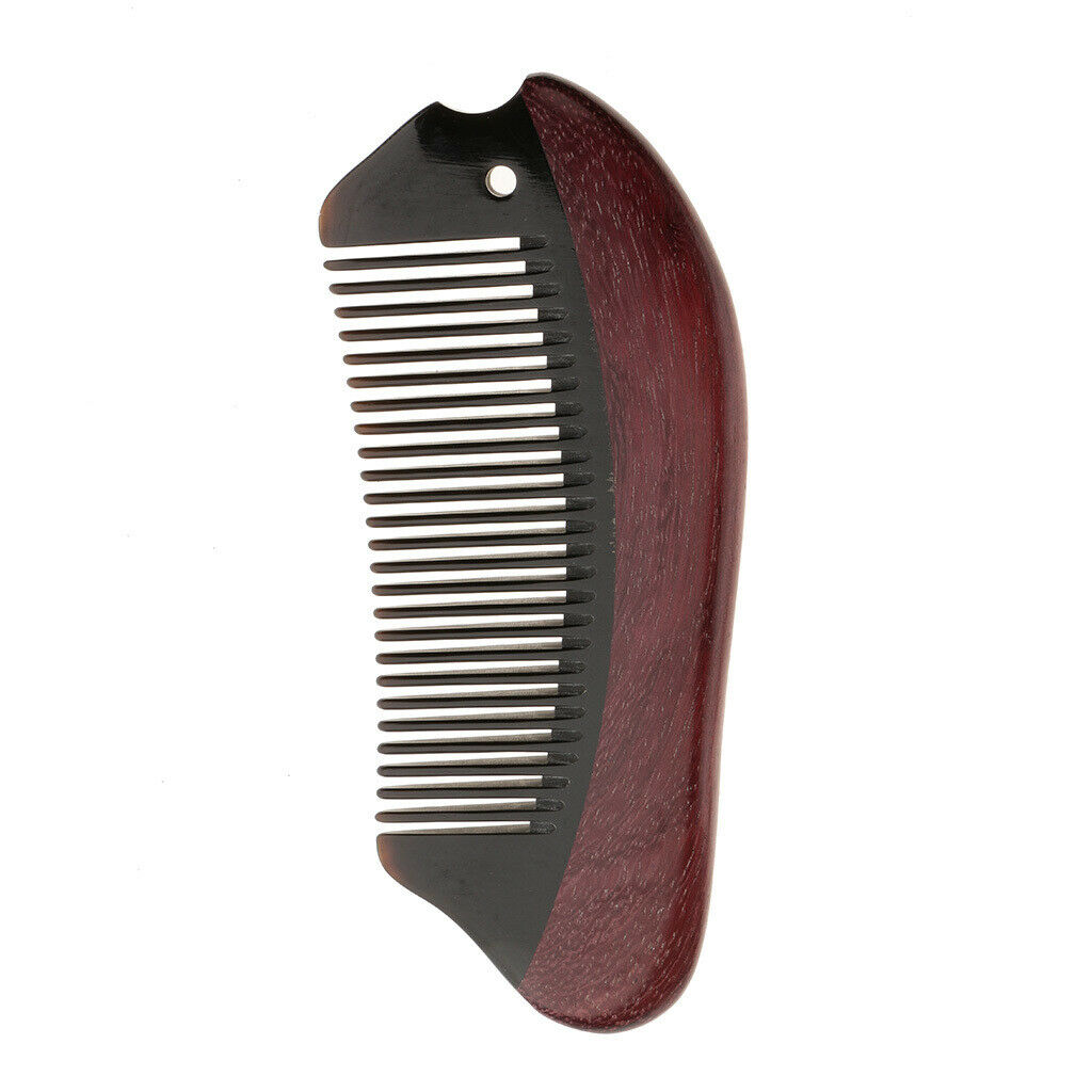 Handmade Wood Natural Ox Horn Anti-Static Hair Massage Comb Without Handle