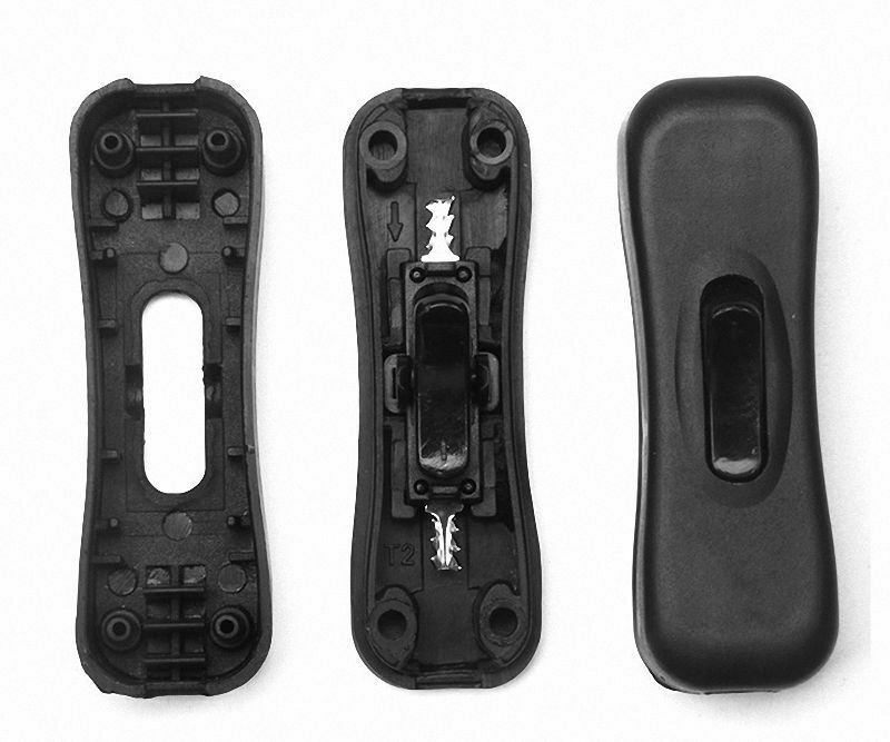 2pcs ON/OFF Black In-line Single Pole Rocker Switch Ideal for Lamp Lighting [M1]