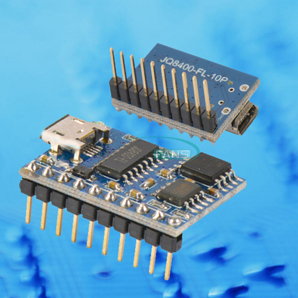 JQ8400 JQ8400FL-10P Voice Module Serial Control USB 32M MP3/WAV Play top