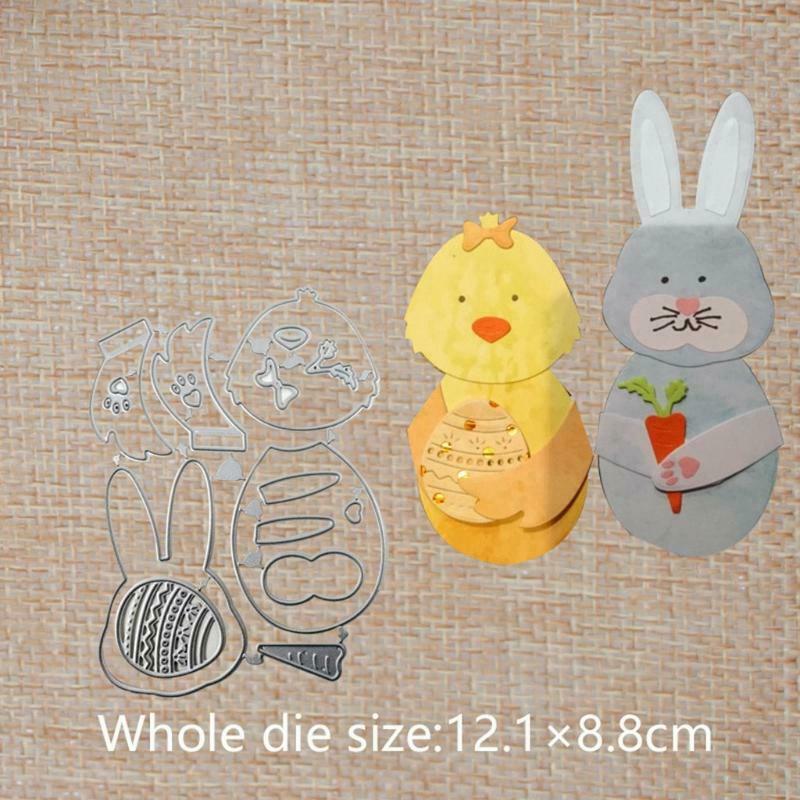 Easter Bunny Chick Metal Cutting Dies Stencil Scrapbooking DIY Album Stamp Paper