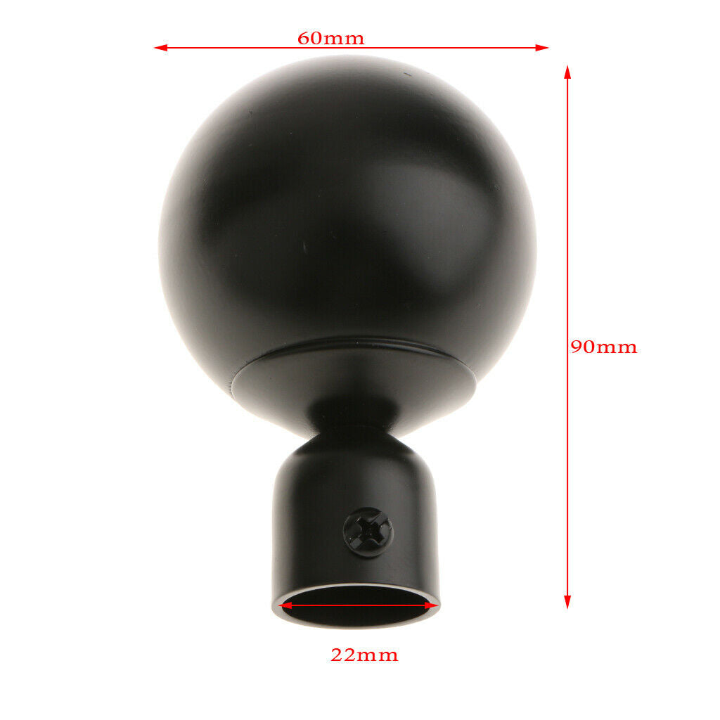 2Pairs Decorative Curtain Pole Recess Bracket Curtain Rail Support Inner 22mm
