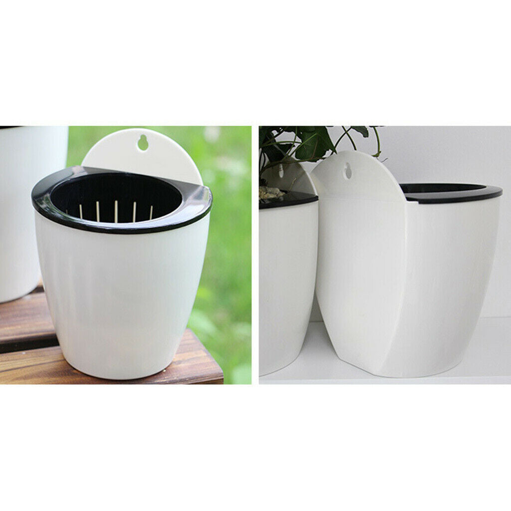 8x Durable Self-watering Wall Floating Flowerpot Planter for Home Garden