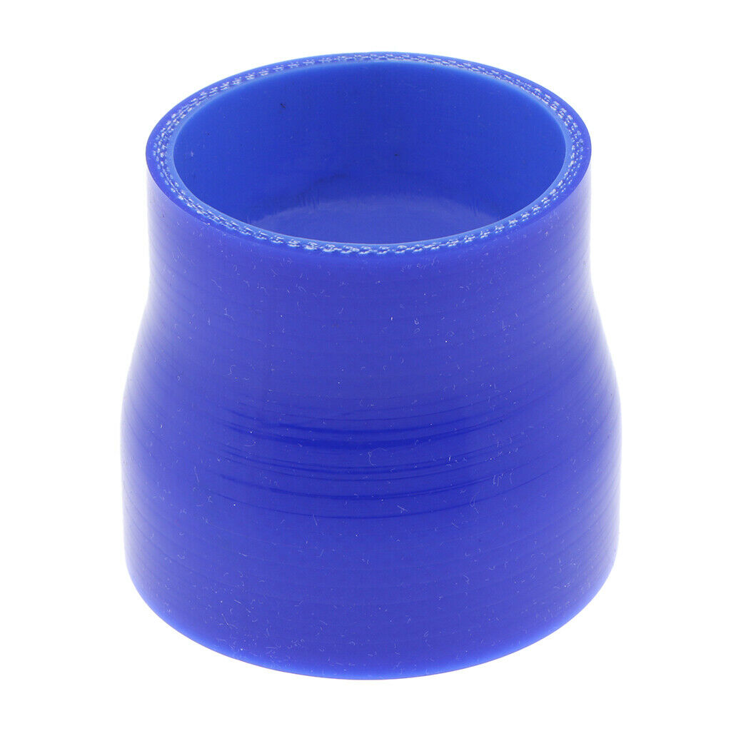 2 Pieces Car Silicone Straight Reducer Coupler Intercooler Turbo Blue+Black
