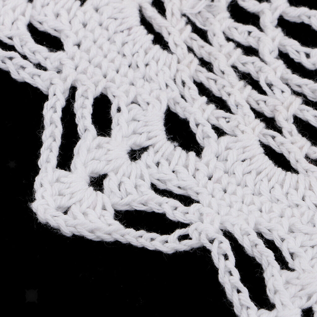 Flower Shaped White Crochet Cotton Lace Doily Table Placemat Doilies Mat30cm