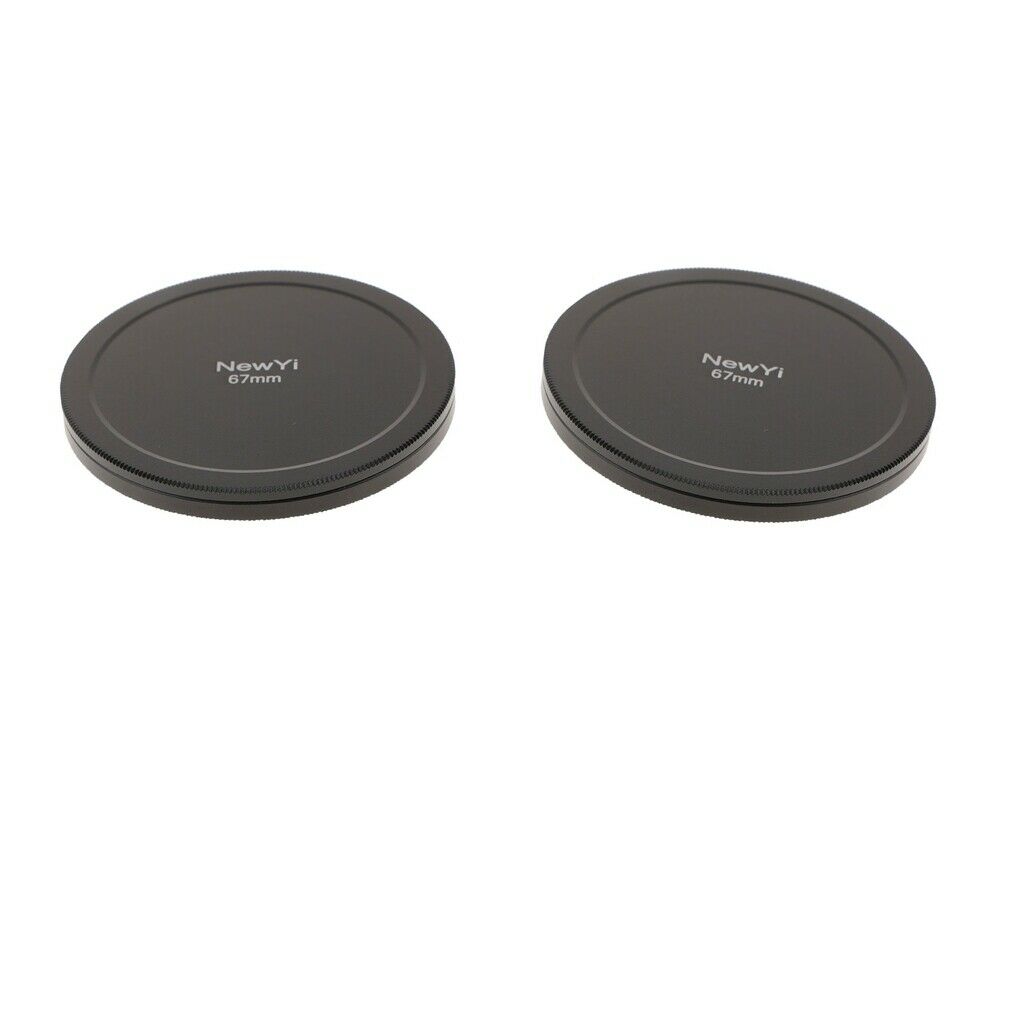 2x 67mm Camera Lens Filter Storage   Case Metal Protection Box Cover Black