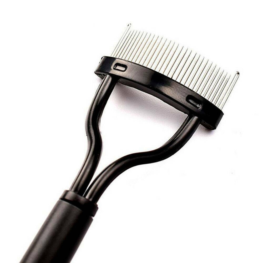 Pro Eyelash Curler Comb Lash Separator Lift Curl Metal Brush Makeup Tool - US