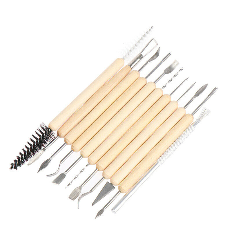 11Pcs Pottery Sculpture Tools Clay Sculpting Carving Modeling Ceramic DIY KiBDA