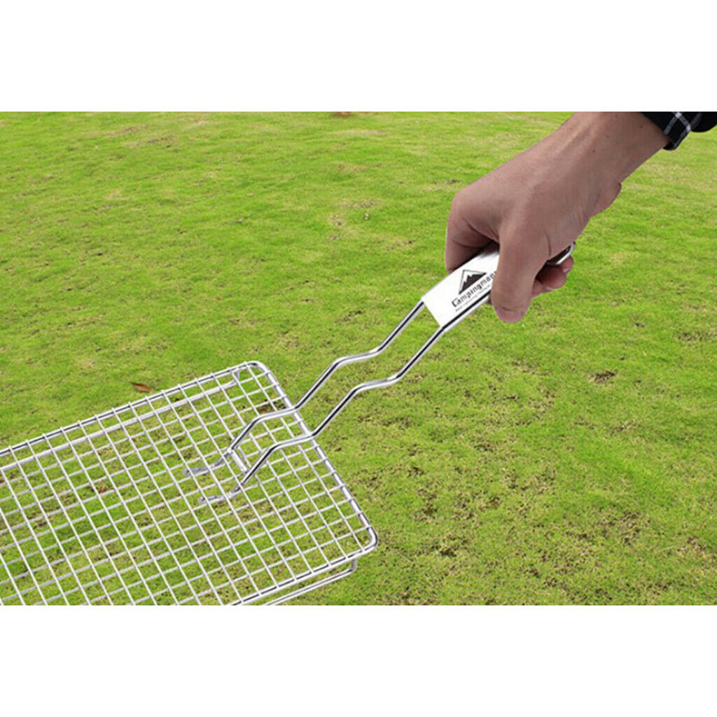 Outdoor Stainless Steel Barbecue Grid Lifter Gripper Anti Scald Grill Tools